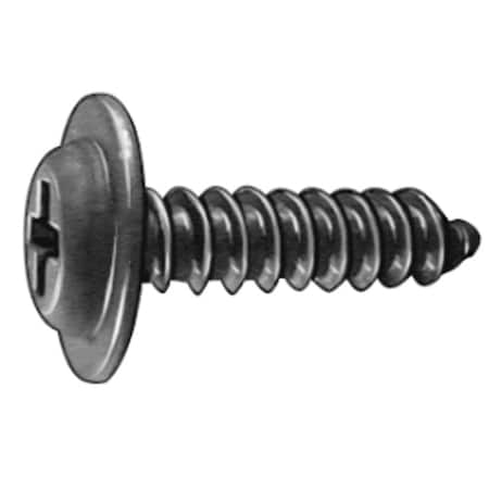 Auveco PHILLIPS FLAT WASHER HD TAP SCREW 10 X 3/4 BLACK, 100PK 19240